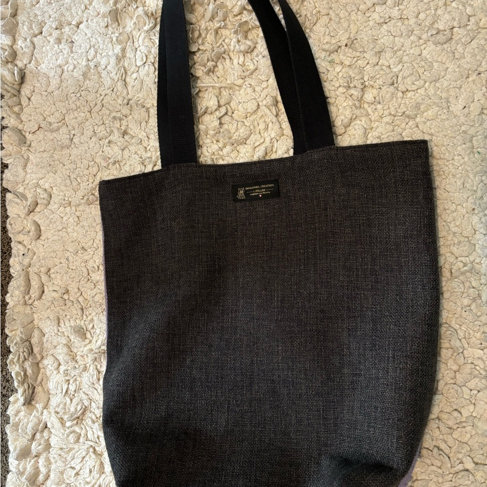 French Candy Skull Emmanuel Creation L’atelier Colorful Woven Tote Bag Red Blue - Picture 6 of 11